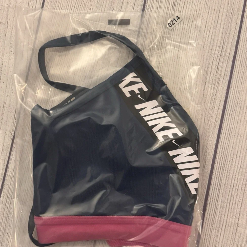 Nike Women's Indy Low-Back Light-Support Sports Bra Blue Pink Medium Activewear